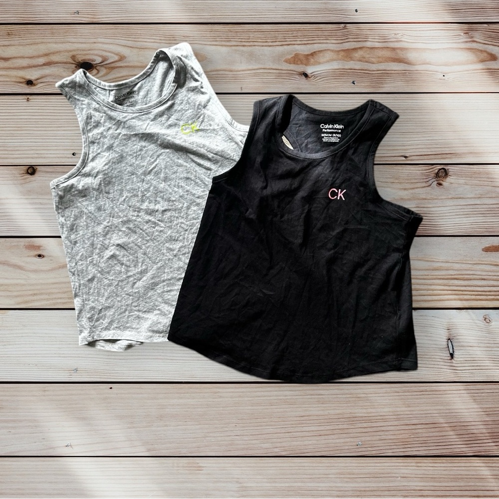 Calvin Klein Performance Girls Racerback Tank Tops.